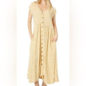 Madewell Button Front Midi Dress in Piccola Floral
